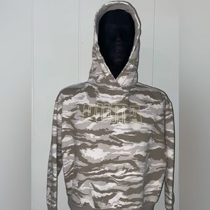 Puma Elephant Skin Camouflage Cropped Sweatshirt Pullover Small